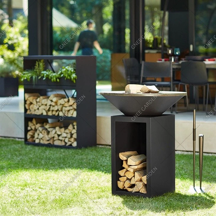 Corten Steel Metal Fire Pit Barbecue Grill BBQ Brazier Grill