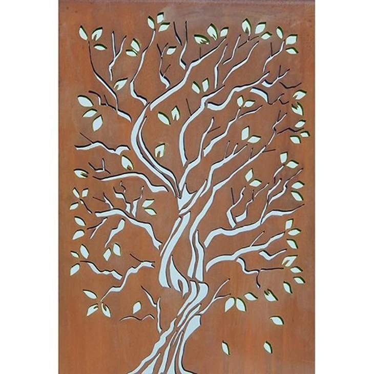 Decorative Modern Design Outdoor Art Corten Steel Screen