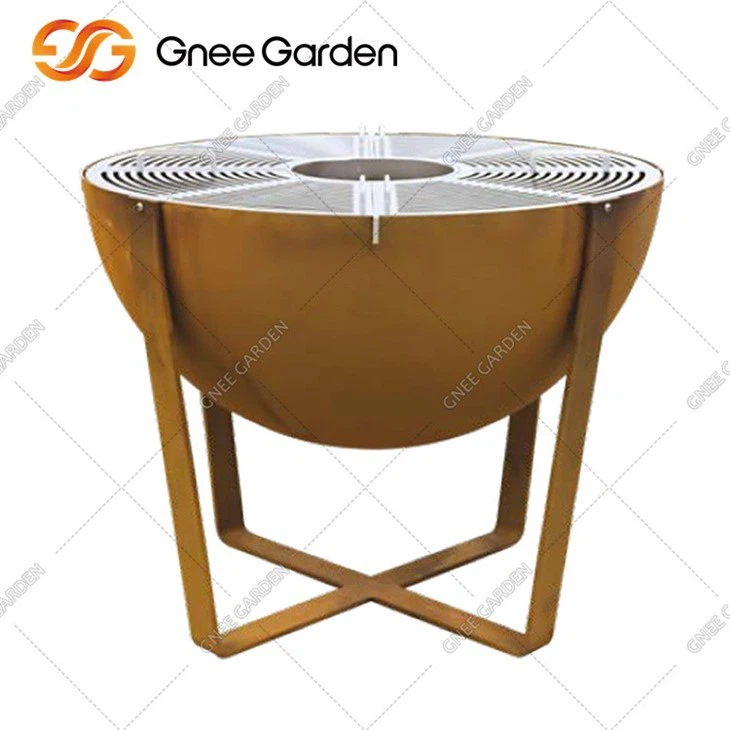 Garden Fire Pits Picnic Barbecue Corten Steel BBQ Grills Outdoor