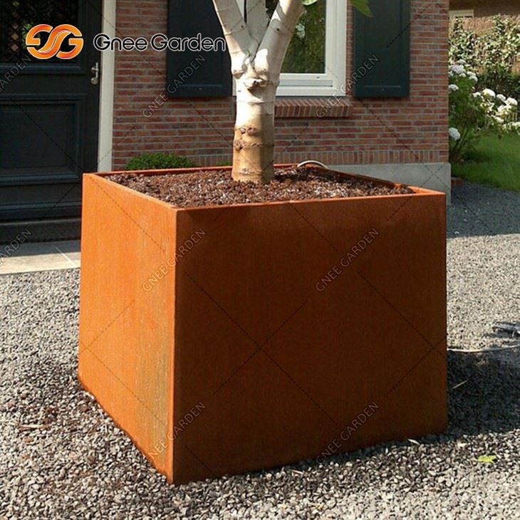 High Quantity Corten Steel Rusty Flowerpot