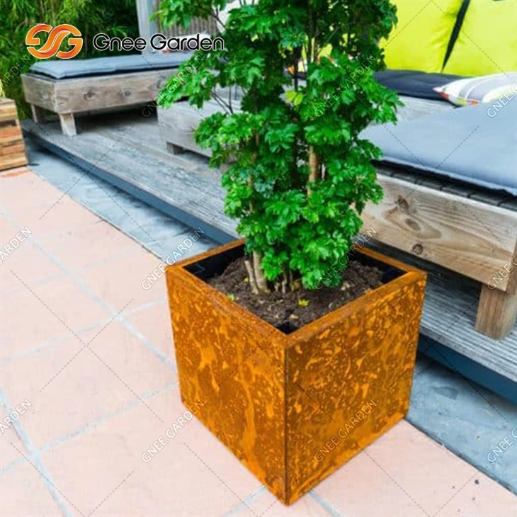 Zunanji cvetlični lonec Corten Steel Corten Steel