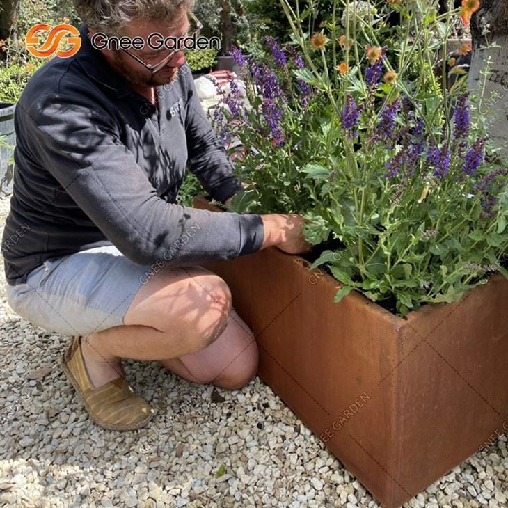 Corten Steel Outdoor Corten Steel Flower Pot