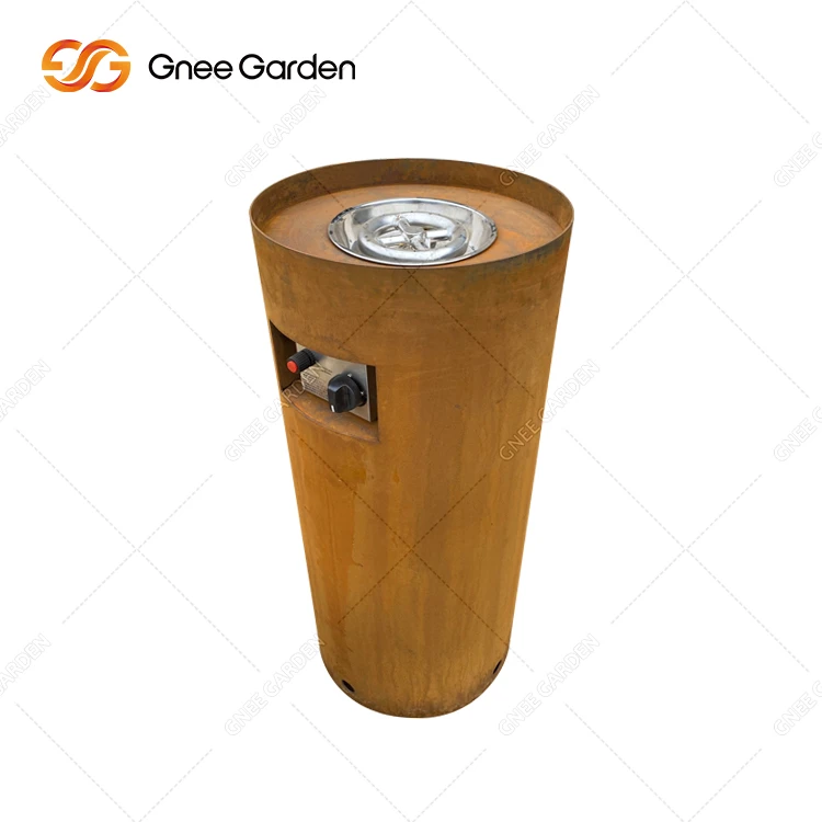 Columnar Corten Steel Gas Firepit Columnar Corten Steel Gas Firepit